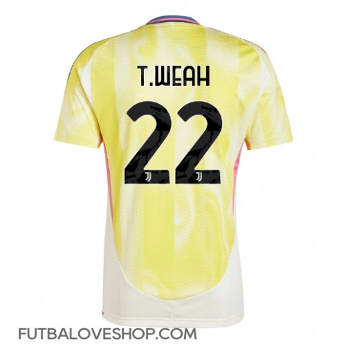 Dres Juventus Timothy Weah #22 Preč 2024-25 Krátky Rukáv